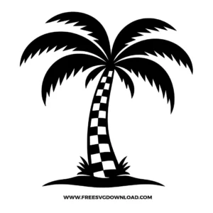 Checkered Palm Tree SVG