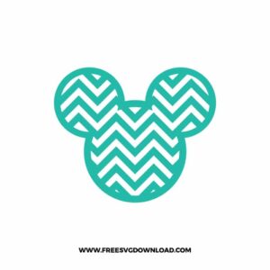 Mickey Head Zigzag Aqua