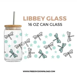 Dragonfly Libbey Can Glass
