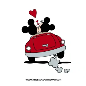 Mickey Minnie Love Car