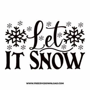 Let It Snow Decorated Lettering
