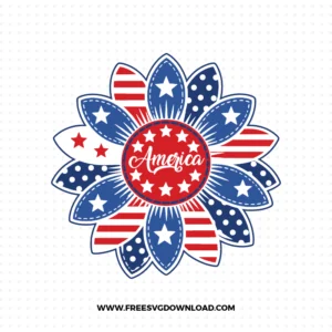 America Sunflower SVG