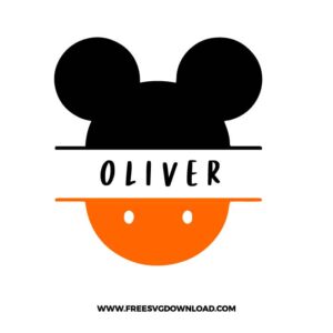 Mickey Mouse Halloween Split Monogram