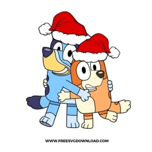 Bluey and Bingo Christmas Hat