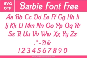 Barbie Font and SVG File