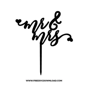 Mr And Mrs Cake Topper