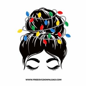 Messy Bun Christmas Lights