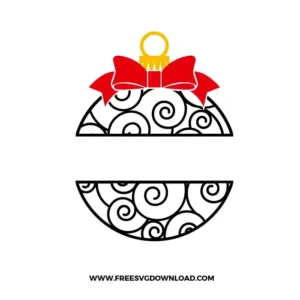 Christmas Ball Split Monogram