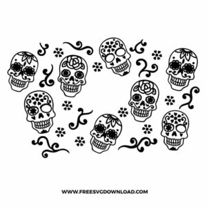 Sugar Skull Starbucks Wrap