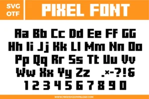 Pixel Font and SVG File