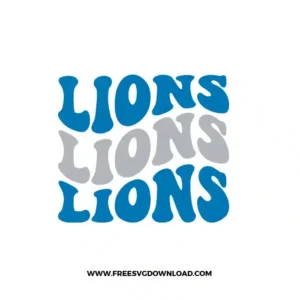 Detroit Lions Wavy