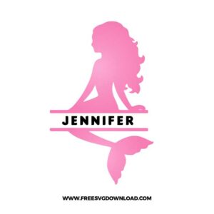 Sitting Mermaid Split Monogram