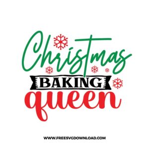 Christmas Baking Queen Holiday Lettering