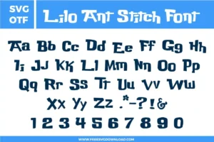 Lilo And Stitch Font and SVG File