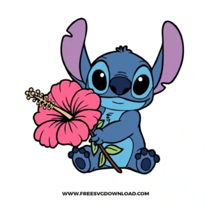 Stitch Hibiscus SVG
