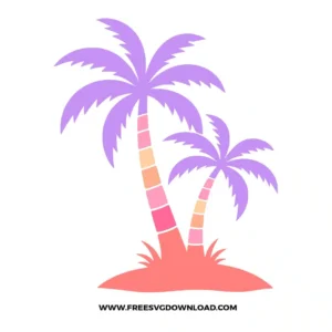 Twin Palm Trees SVG