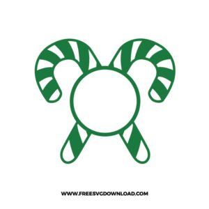 Christmas Candy Canes Frame