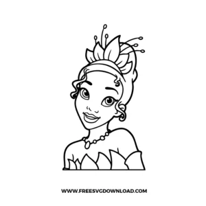 Princess Tiana Face Outline