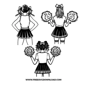 Cheer Team Girl With Bow