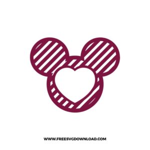 Mickey Monogram 45Line Burgundy