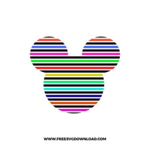 Mickey Rainbow Lines w Black
