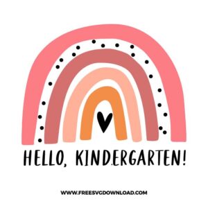 Boho Rainbow Hello Kindergarten