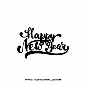 Happy New Year Elegant Script Lettering