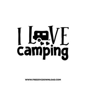 I Love Camping Bold