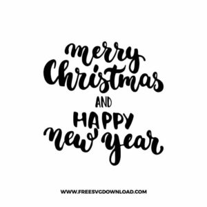 Merry Christmas and Happy New Year Bold Brush Lettering