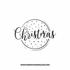Christmas Script Typography with Circle Frame