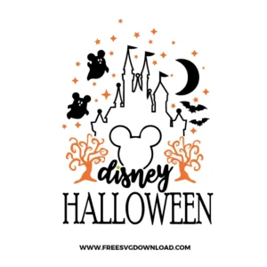 Disney Castle Halloween Silhouette