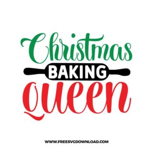 Christmas Baking Queen Rolling Pin Lettering