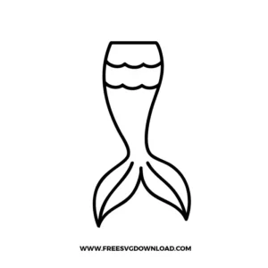 Simple Mermaid Tail Outline