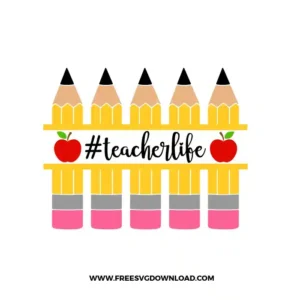 Teacher Life Pencil Monogram