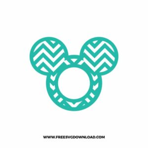 Mickey Monogram Zigzag Aqua