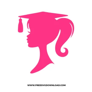 Barbie Graduation Cap Silhouette SVG