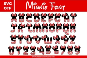 Minnie Font and SVG File