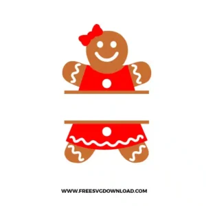 Gingerbread Girl Split Monogram