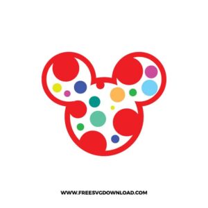 Mickey Head Bubbles Rainbow