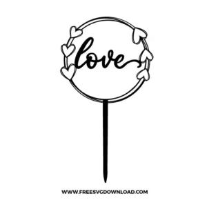 Heart Love Cake Topper