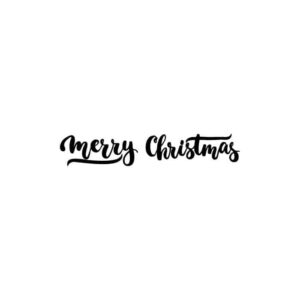 Merry Christmas Thin Script Lettering