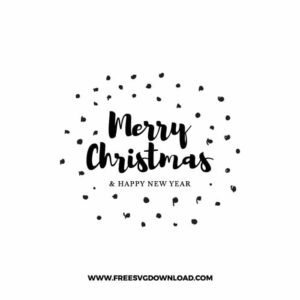 Merry Christmas and Happy New Year Confetti Lettering