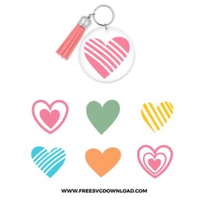 Hearts Keychain