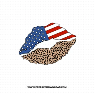 USA Leopard Lips SVG