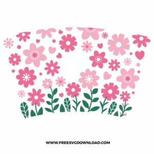 Pink Flowers Starbucks Wrap