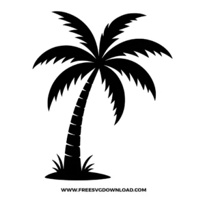 Palm Tree Silhouette Black SVG