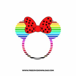 Minnie Monogram Rainbow Lines