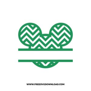 Mickey Split Monogram Zigzag Green