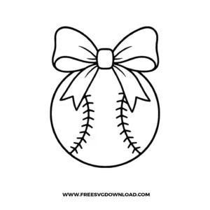 Softball Bow Outline SVG