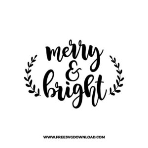 Merry and Bright with Botanical Frame